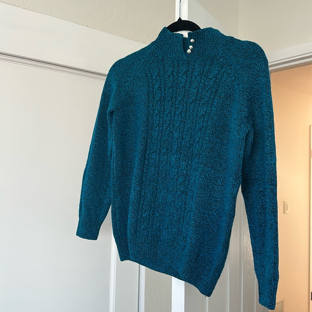 Aqua blue sweater